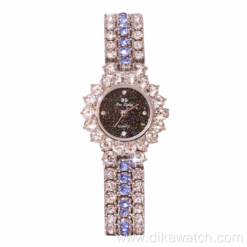 Hot selling BS FA1580 factory direct luxury full diamond ladies watch fashion steel band wristwatches high quality